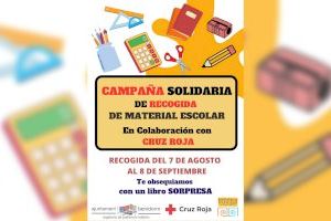 La red de bibliotecas de Benidorm y Cruz Roja inician una campaña de recogida de material escolar