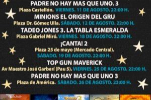 El cine en la calle vuelve a Alicante y toma seis plazas los tres próximos fines de semana