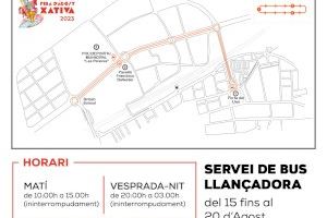Xàtiva prestará un servicio gratuito de bus lanzadera durante la Fira d’Agost