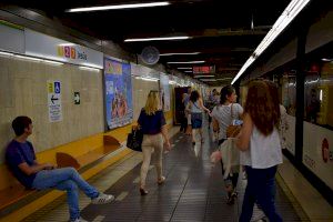 El número de viajeros no para de aumentar en el metro de Valencia: 1'8 millones más que el año pasado