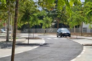 Elda finaliza los trabajos de construcción de un nuevo vial con zonas de aparcamiento y arbolado