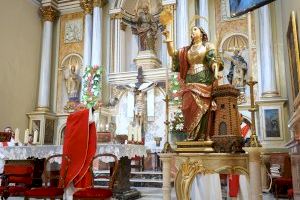 El Arzobispo preside en Benifaió la misa de las fiestas en honor a la patrona, Santa Bárbara