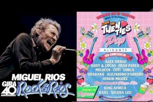 Alicante despide agosto con Miguel Ríos en Plaza de Toros, música pop y de los años 90 en Rabasa y cine en la calle