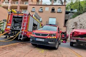 Desalojan un prestigioso hotel de Benicàssim por un incendio en la lavandería