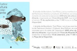 Benidorm acogerá la exposición itinerante ‘3.000 años de cultura del vino Alicante’