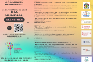 La Lonja acogerá los días 19, 20 y 21 de septiembre las II Jornadas AFA Miguel Hernández con motivo del Día Mundial del Alzheimer