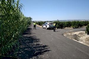 La Policía Local de Alberic intercepta material robado y evita el vertido de basura con la vigilancia de los caminos rurales