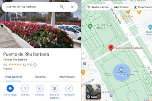 Google Maps ya te lleva al Puente de Rita Barberá, que también será alcaldesa honoraria de Valencia