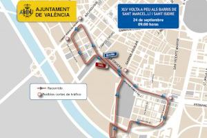 Consulta los cortes de tráfico por la Volta a Peu de Sant Marcel·lí de Valencia