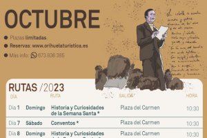 Turismo organiza las rutas de octubre destacando la figura de Miguel Hernández y la Semana Santa