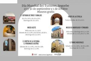 Segorbe celebra el Día Mundial del Turismo con 3 jornadas gratuitas en los museos y centros de interpretación