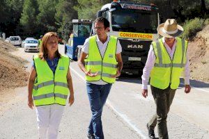 La Diputació reforça la seguretat de la carretera de Villar a Andilla i el pont de la Yesa a la comarca de la Serranía