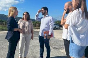 Dolors Gimeno, portaveu de Compromís a la Diputació de València, visita les obres de la CV670 i la connexió d'Oliva a Piles per les platges