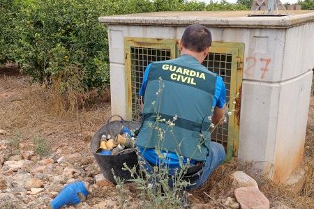 Nuevo golpe a los hurtos en el campo: detienen a dos personas por robar contadores de agua en Betxí y Onda