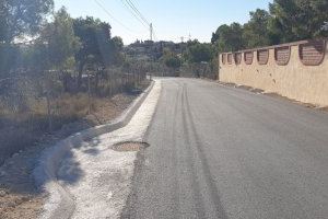 Alicante completa el Plan de Asfaltado en Partidas Rurales con la actuación sobre 27 caminos por 1,3 millones