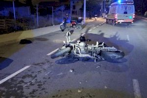 Herido grave un motorista tras sufrir un aparatoso accidente en Alboraya