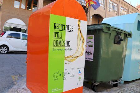 El Ayuntamiento de Llíria instala depósitos de recogida de aceite doméstico usado en 22 puntos del municipio