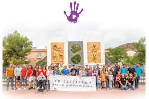 "No callarem!! No a la violència masclista", lema de la campaña en Almenara para el 25N