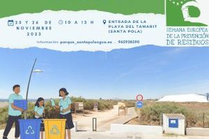 Jornadas de recogida de residuos y concienciación en el Parque Natural de las Salinas de Santa Pola