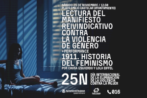 25N en Burjassot: Lectura del Manifiesto Reivindicativo y manifestación en València contra la Violencia de Género