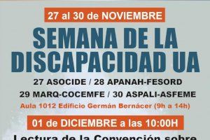 La Universitat d’Alacant celebra la I Setmana de la Discapacitat