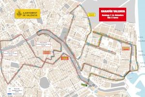 Trànsit a València per la Marató del dijous al diumenge: Estes són els carrers i línies de l'EMT afectades