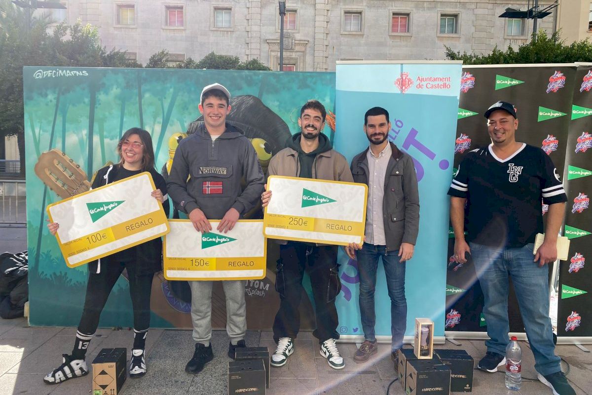 Jota López, Nexgraff y MariaDie, ganadores de la la Liga Nacional de Graffiti que ha acogido Castellón este fin de semana