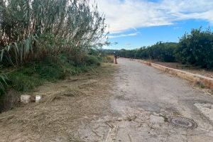 Almenara neteja i desbrossa el camí Palmera Alta per a facilitar el pas dels vehicles