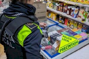 La Policía Local de Alicante inmoviliza más de 1.500 vapeadores en 16 establecimientos por incumplir la normativa