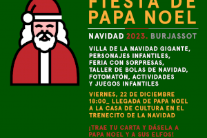 Una gran fiesta navideña dará la bienvenida a Papa Noel a Burjassot
