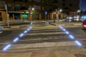 Quart de Poblet instala pasos de cebra con sensores que se iluminarán por la noche