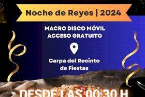 Almassora celebra el Roscón con discomóvil en el recinto de fiestas