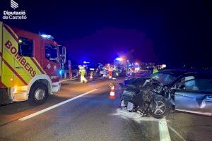VÍDEO | Greu accident de tres vehicles en l'AP-7 a l'altura de Borriana