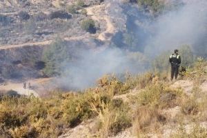 Se declara un incendio en un barranco de La Vall d'Uixó