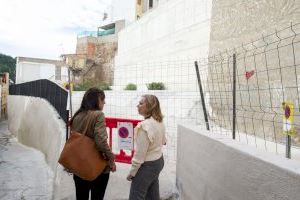 Buñol destinará a uso vecinal la zona del muro de la calle Moratín reconstruida con ayuda de la Diputació