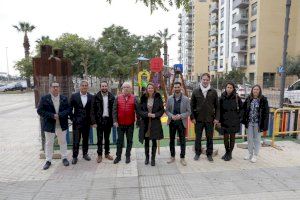 La alcaldesa Begoña Carrasco visita las obras del Bulevar Blasco Ibáñez, un proyecto mejorado contando con la participación ciudadana