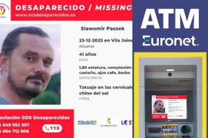 Piden colaboración a través de una red de cajeros para localizar a un desaparecido en La Vila Joiosa