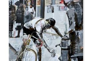 Canals inaugura la exposición “L’art del ciclisme” del pintor y exciclista profesional Miguel Soro