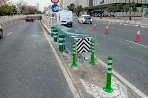València instal·la un amortidor d'accidents en un dels seus punts més perillosos: com funciona?
