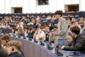Eurodiputados por un día: alumnos del IES Llombai de Burriana viajan a Estrasburgo