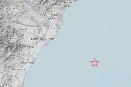Se registra un terremoto frente a la costa de Burriana y Almassora