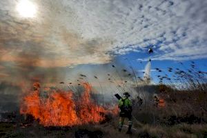 Cuatro incendios en la Comunitat Valenciana obligan a movilizar medios aéreos y terrestres para su extinción