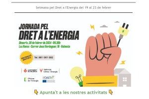 València celebra la semana por el Derecho a la Energía con actividades, jornadas y visitas de la Oficina de la Energía Itinerante