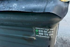 PSPV: "Benidorm sustituye contenedores de la basura por los de Alicante y el teléfono de incidencias remite a la capital"