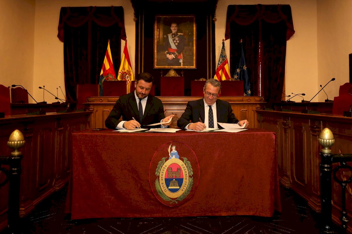 Toni Pérez y Pablo Ruz suscriben el protocolo de actuación para el futuro Palacio de Congresos de Elche