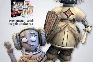 Presentan los muñecos hinchables gigantes de La Fallera Calavera en Valencia