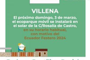 El ecoparque móvil de Villena se mantendrá todo el fin de semana en la avenida Rosalía de Castro