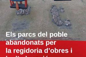 El PSOE denuncia que Los parques de La Vilavella quedan abandonados por el concejal de obras y la concejal de educación
