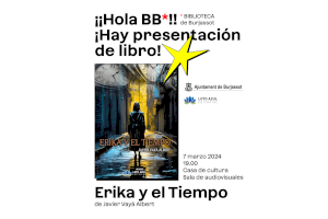 Las Bibliotecas Municipales de Burjassot inician las animaciones lectoras de marzo con la presentación del libro Erika y el tiempo