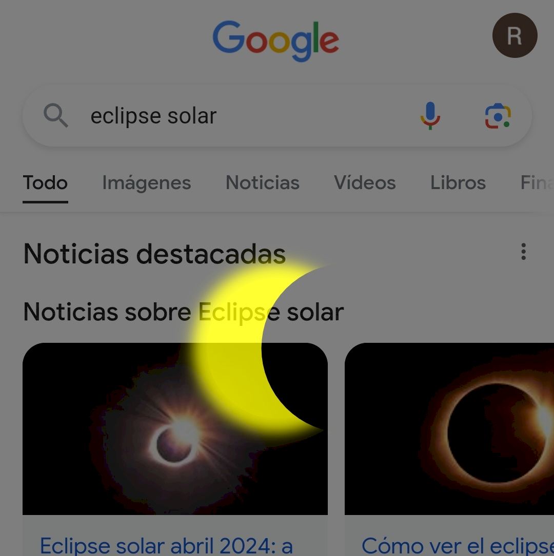 La inesperada acción que pasa al buscar “eclipse solar” en Google